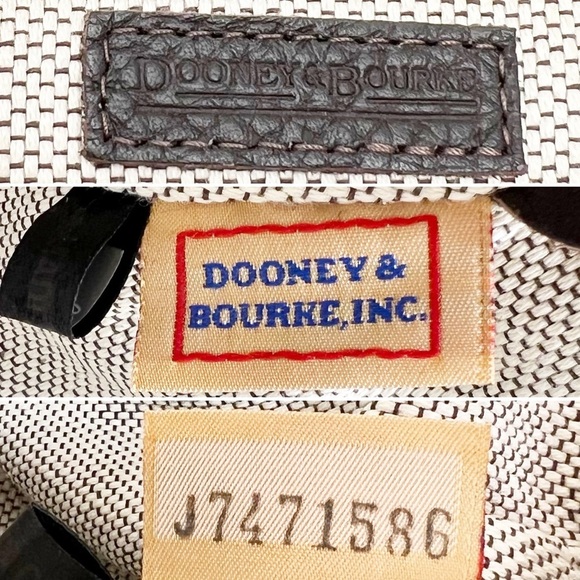 Vintage Dooney & Bourke Medium Domed Satchel Bag Brown Leather Nubuck Zip Top - Picture 13 of 16